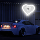 BRAND NEW UNIVERSAL LOVE HEART WHITE LED Neon Flash Light Car Window Glow Electric Remote Control Lamp