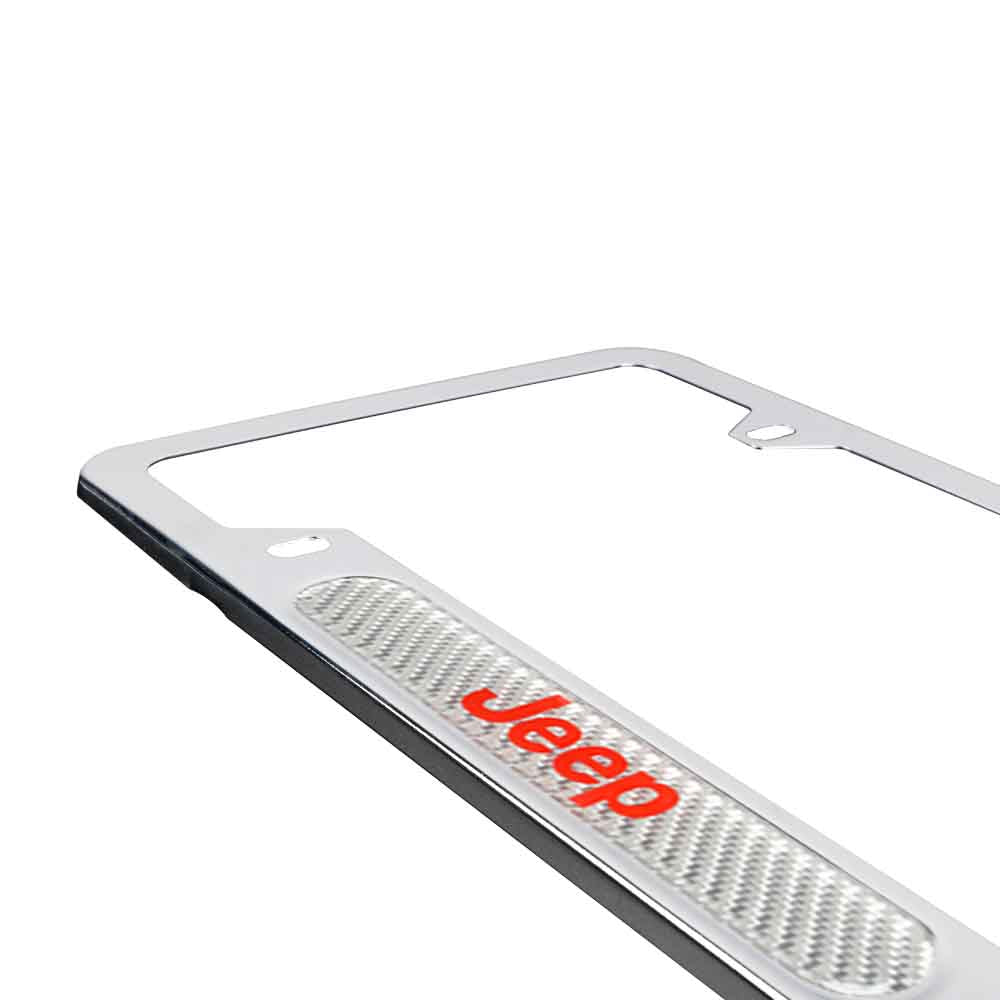 Brand New Universal 1PCS JEEP Chrome Metal License Plate Frame