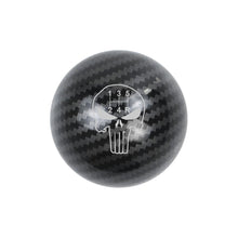 Load image into Gallery viewer, BRAND NEW UNIVERSAL JDM THE PUNISHER 5 SPEED Aluminum Carbon Fiber Style Round Ball Manual Gear Stick Shift Knob M8 M10 M12