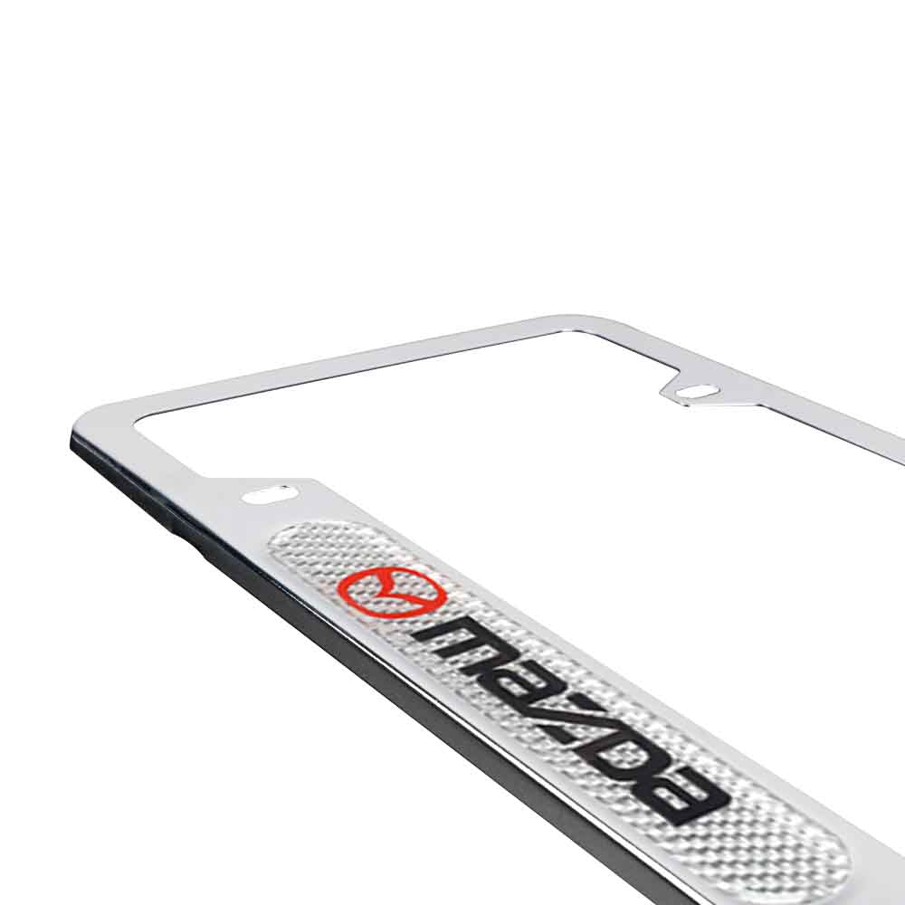 Brand New Universal 1PCS Mazda Chrome Metal License Plate Frame