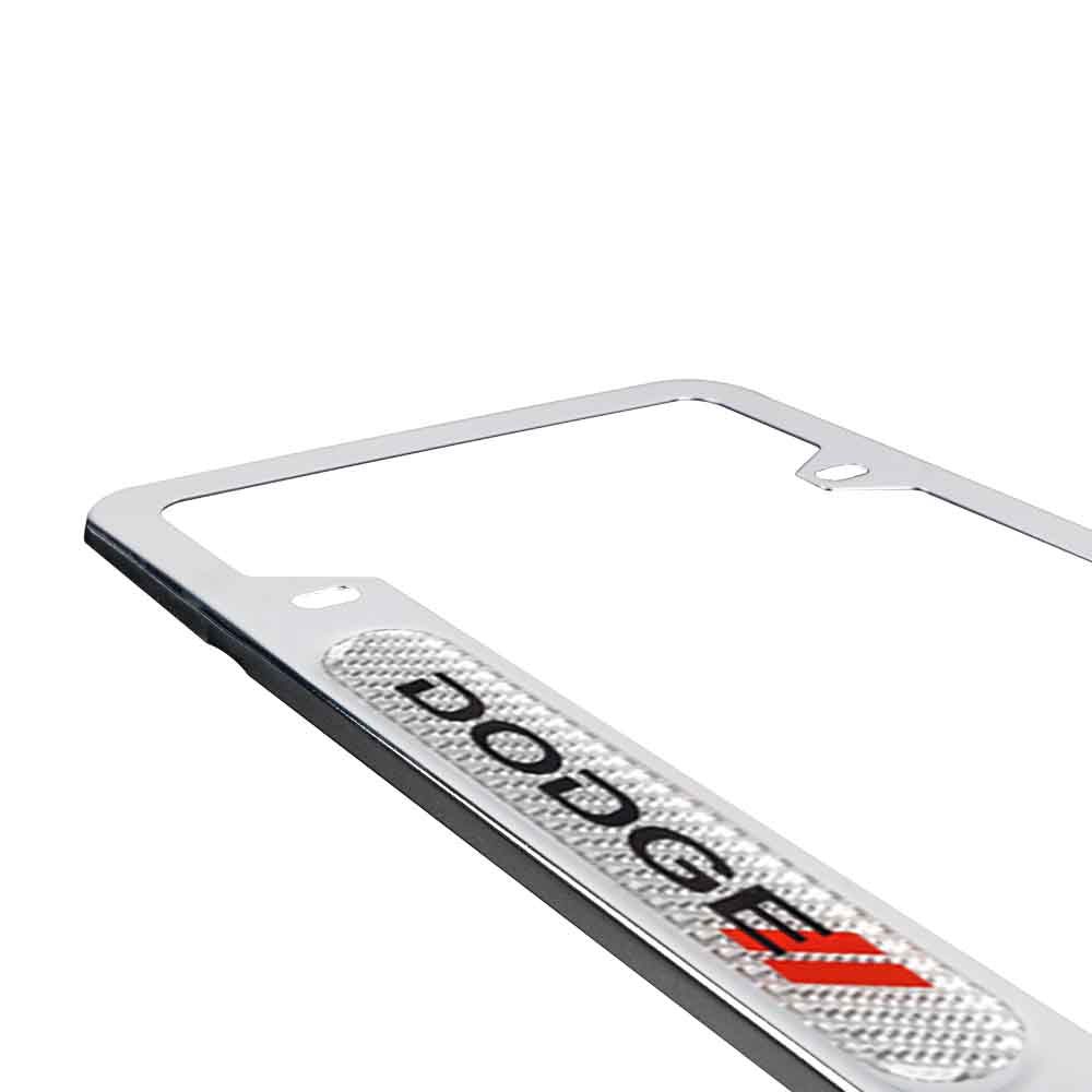 Brand New Universal 1PCS Dodge Chrome Metal License Plate Frame