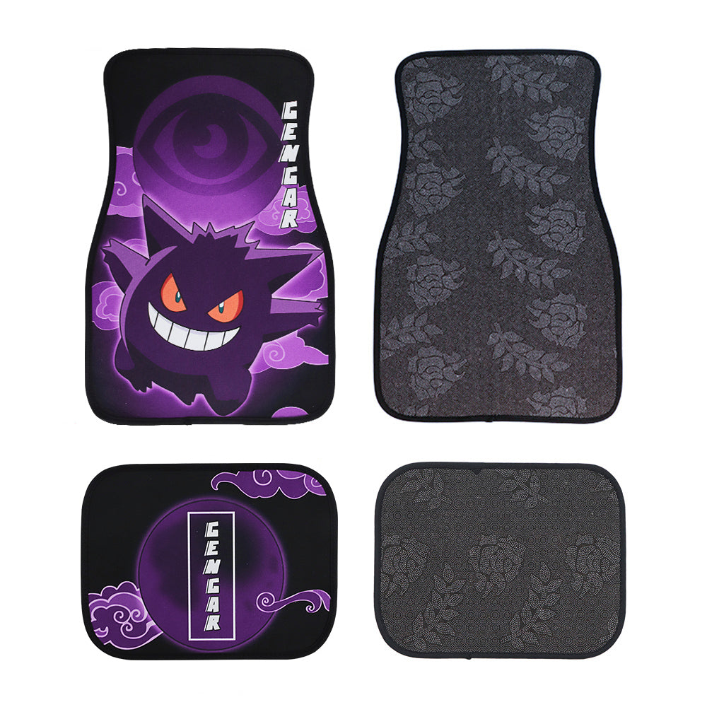 Brand New 4PCS UNIVERSAL POKEMON GENGAR Fabric Car Floor Mats Interior Carpets