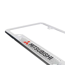 Load image into Gallery viewer, Brand New Universal 2PCS MITSUBISHI Chrome Metal License Plate Frame