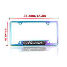 Load image into Gallery viewer, Brand New Universal 2PCS Porsche Macan Neo Chrome Metal License Plate Frame