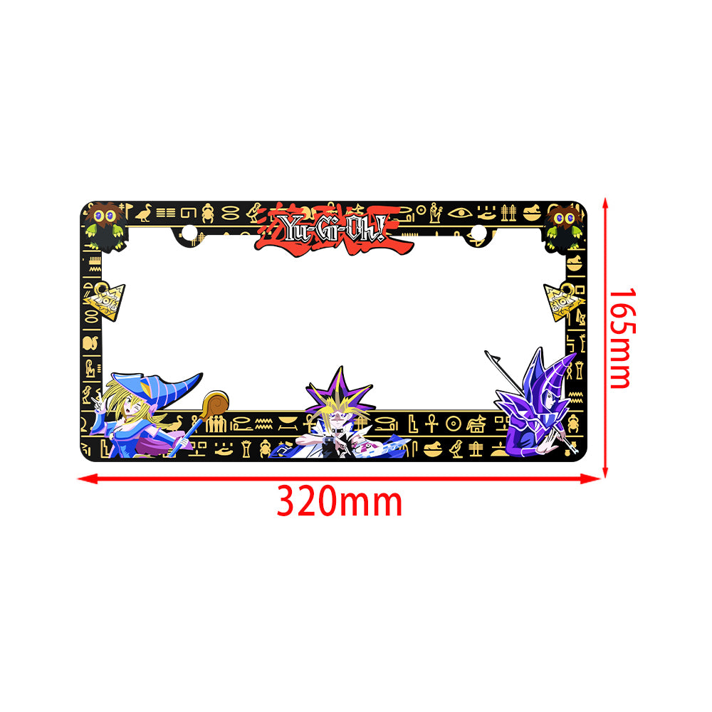 Brand New Universal 1PCS Anime Yu-Gi-Oh ABS Plastic Black License Plate Frame