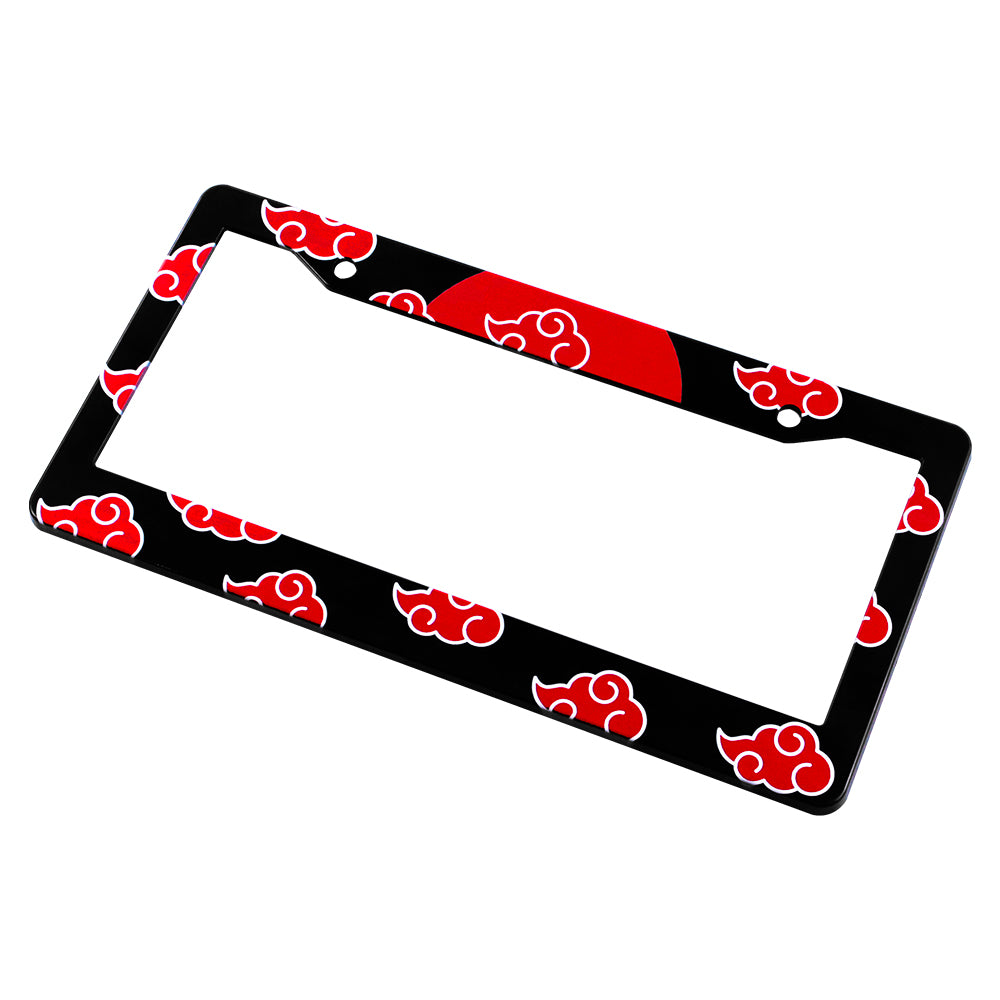 Brand New Universal 1PCS JDM NARUTO AKATSUKI CLOUD ABS Plastic Black License Plate Frame