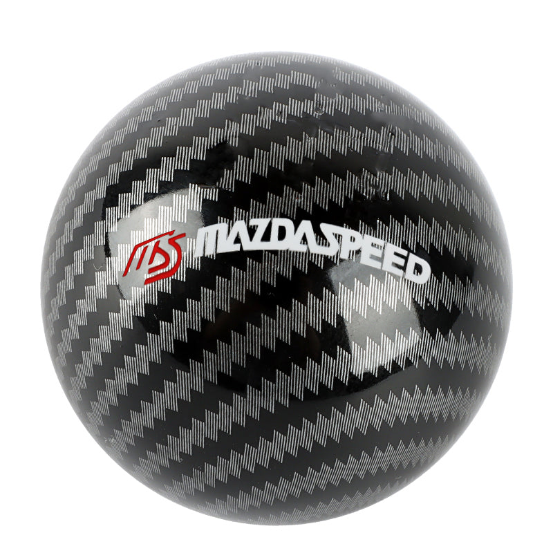 BRAND NEW UNIVERSAL MAZDASPEED JDM Aluminum Carbon Fiber Style Round Ball Manual Gear Stick Shift Knob Universal M8 M10 M12