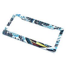 Load image into Gallery viewer, Brand New Universal 1PCS JDM V2 SAKURA WAVE ABS Plastic Blue License Plate Frame