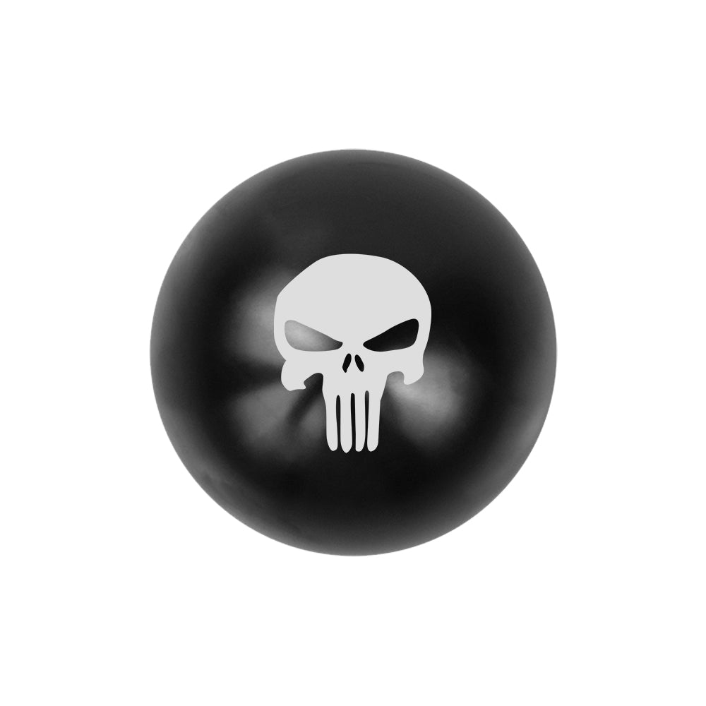 BRAND NEW UNIVERSAL JDM THE PUNISHER Aluminum Black Round Ball Manual Gear Stick Shift Knob M8 M10 M12