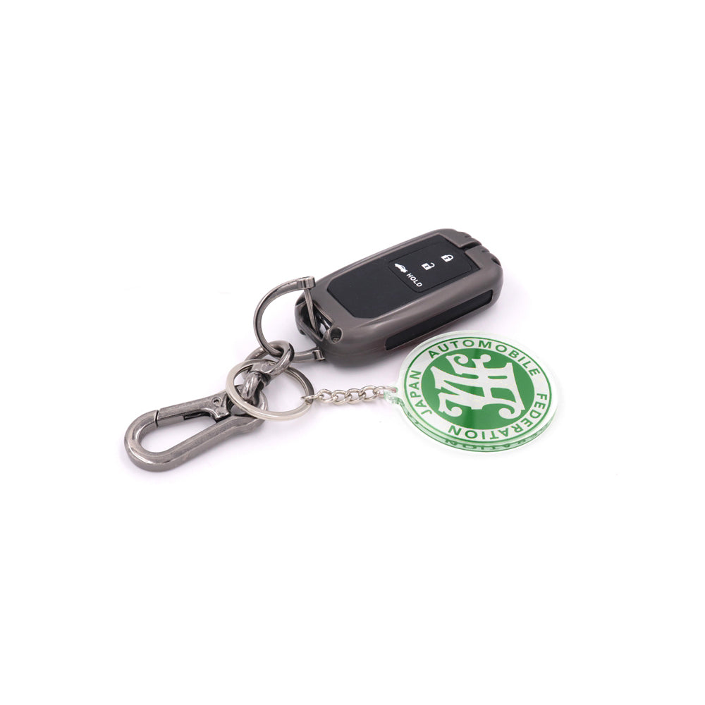 BRAND NEW GREEN JAF JAPAN AUTOMOBILE FEDERATION KEYCHAIN JDM Racing Car Styling Keychain Drift Key Phone Holder