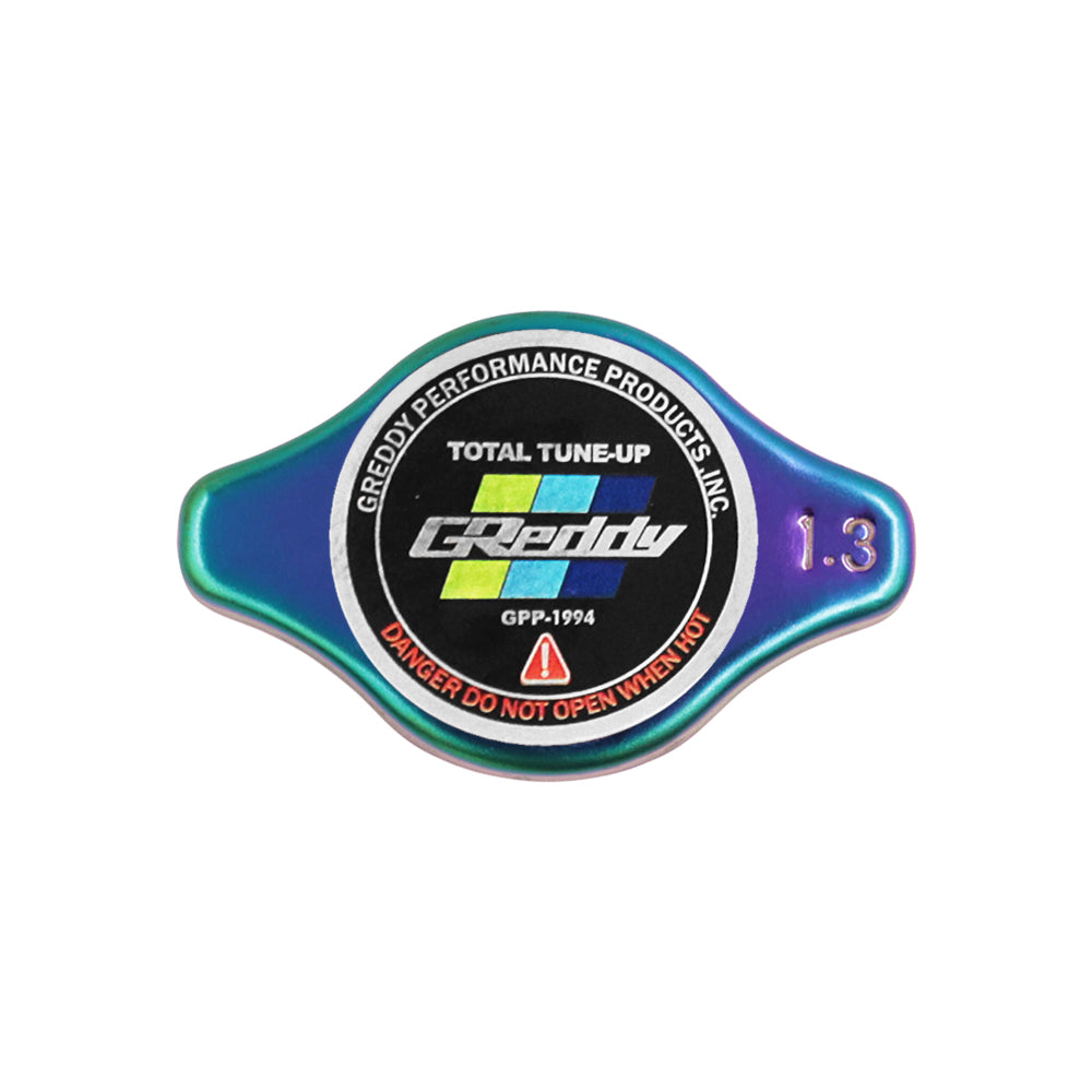 Brand New JDM 1.3bar 9mm Greddy Racing Neo Chrome Racing Cap High Pressure Radiator Cap For Universal