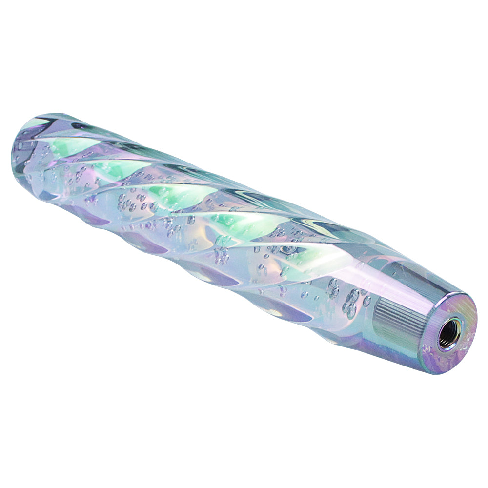 Brand New Universal 30CM VIP 300mm Transparent Manual Neo Chrome Twist Crystal Bubble Racing Gear Shift Knob