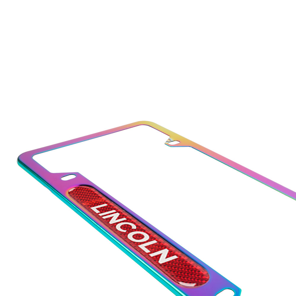 Brand New Universal 1PCS Lincoln Neo Chrome Metal License Plate Frame