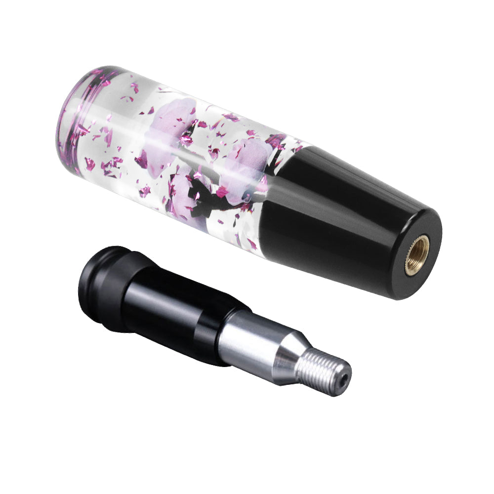 Brand New Glitter Light Pink Rose Flower Stick Shift Knob Automatic Gear Shifter