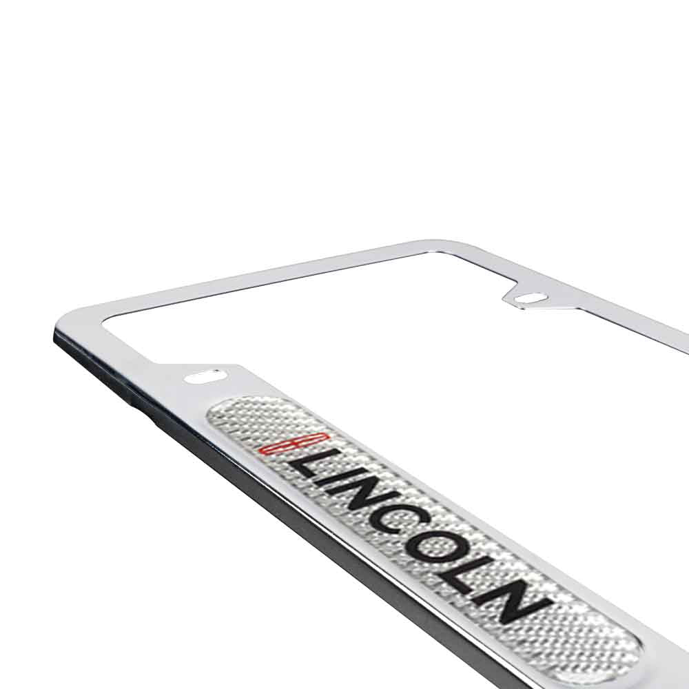 Brand New Universal 1PCS Lincoln Chrome Metal License Plate Frame