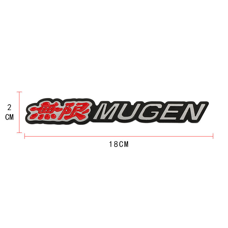 BRAND NEW 1PCS 3D Aluminum MUGEN Car Front/Rear Badge Fender Body Emblem Decal Sticker