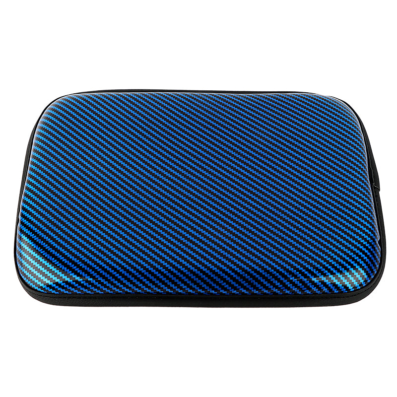 BRAND NEW UNIVERSAL CARBON FIBER BLUE Car Center Console Armrest Cushion Mat Pad Cover