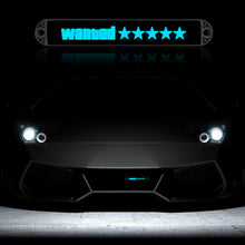 Load image into Gallery viewer, BRAND NEW 1PCS 5 STAR WANTED NEW LED LIGHT CAR FRONT GRILLE BADGE ILLUMINATED DECAL STICKER