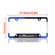 Load image into Gallery viewer, Brand New Universal 1PCS Porsche Macan Burnt Blue Metal License Plate Frame