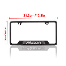 Load image into Gallery viewer, Brand New Universal 2PCS Porsche Macan Carbon Fiber Metal License Plate Frame