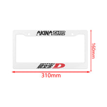 Load image into Gallery viewer, Brand New Universal 1PCS JDM INITIAL D AKINA SPEEDSTAR ABS Plastic White License Plate Frame