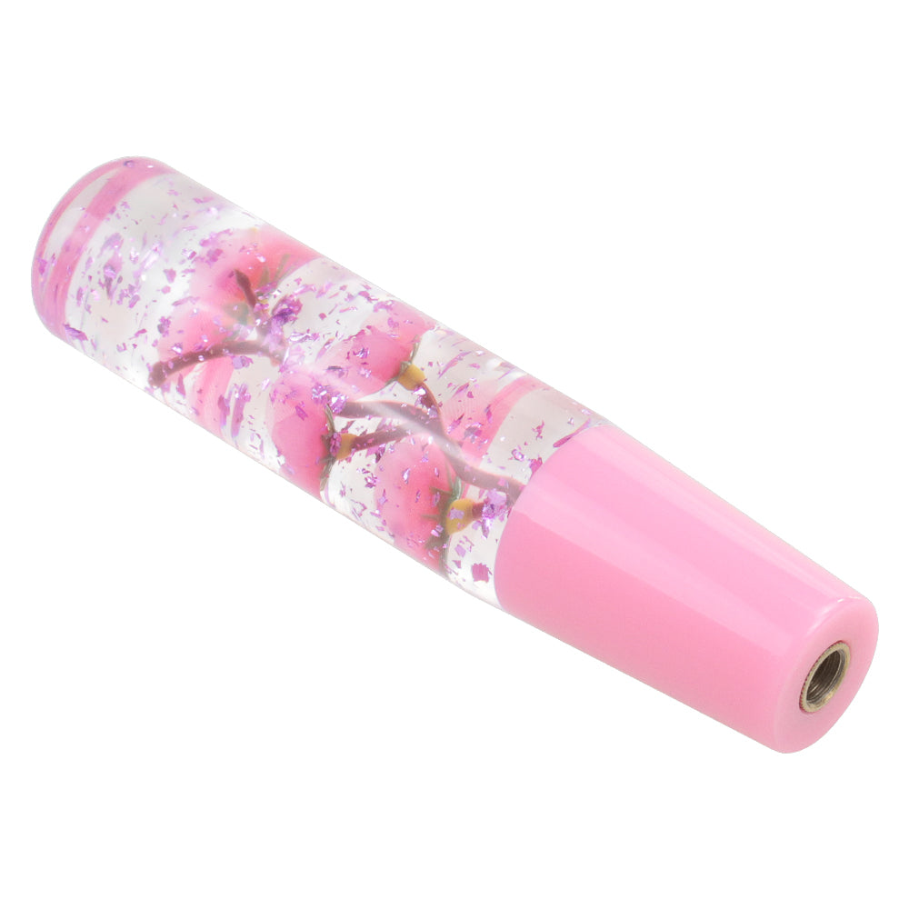 Brand New Universal 200mm Sakura Pink Glitter Rose Flowers Manual Car Gear Stick Shift Knob M8 M10 M12