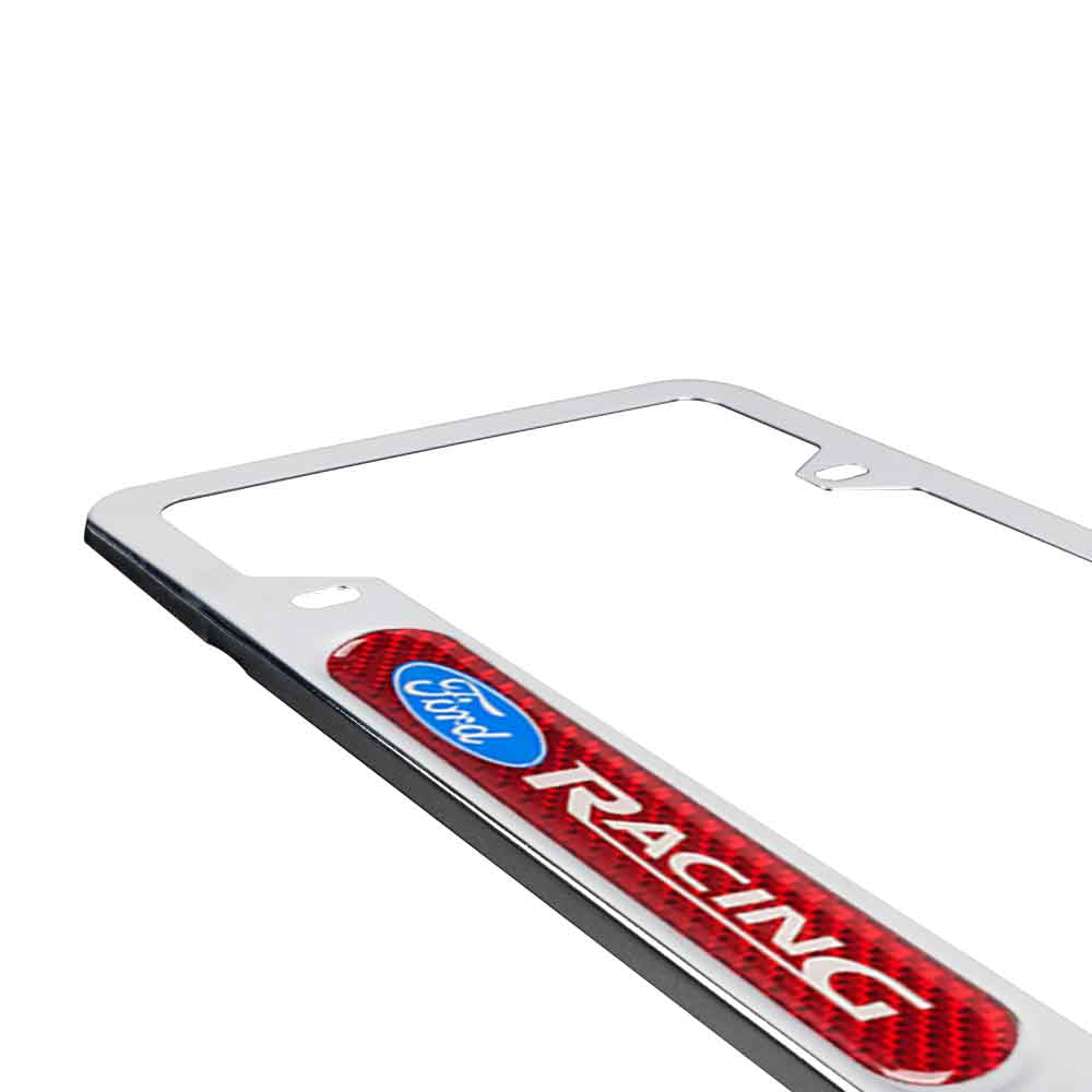 Brand New Universal 1PCS Ford Racing Chrome Metal License Plate Frame