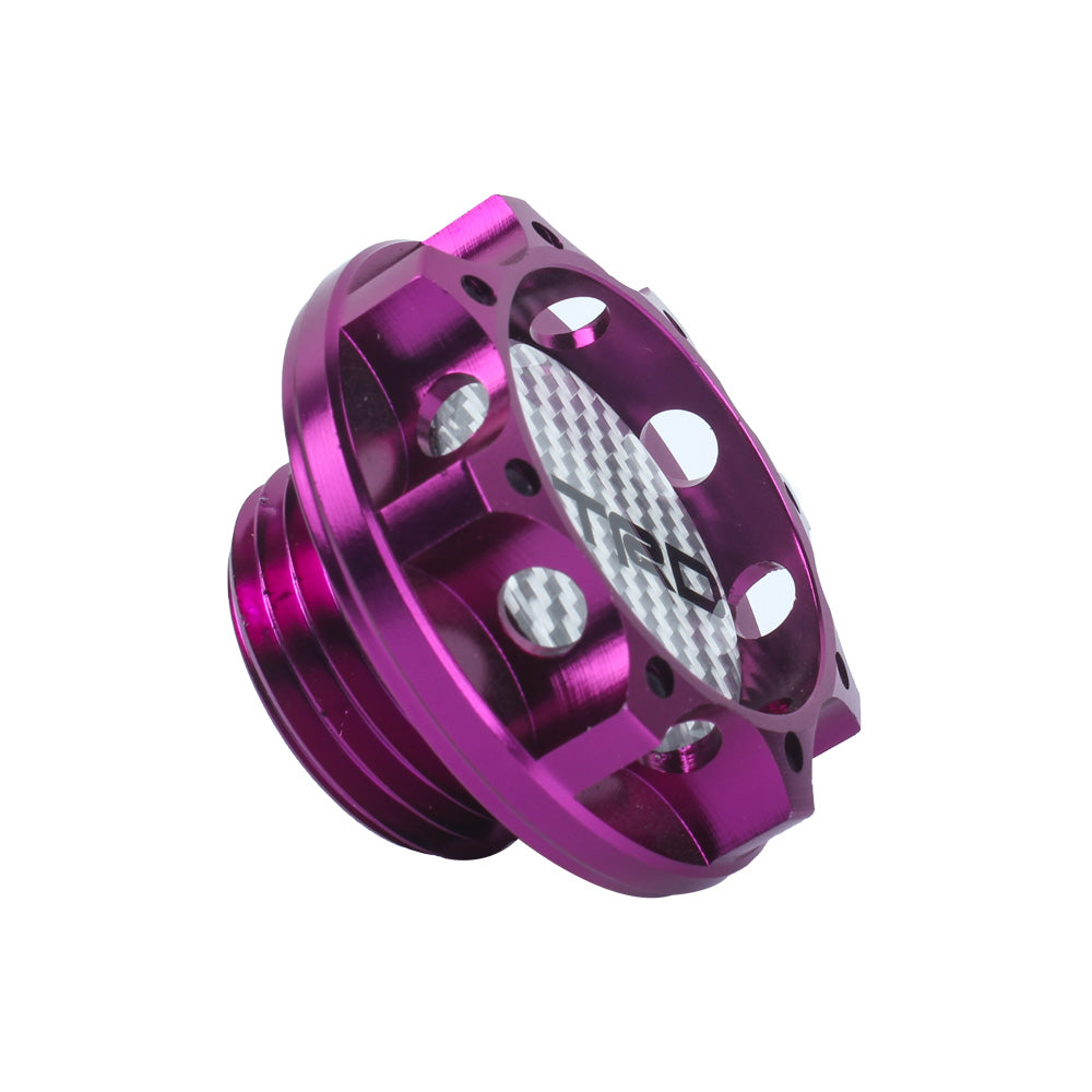 Brand New Toyota TRD Real Carbon Fiber Sticker ALUMNIUM Purple Billet Engine Oil FILLER Cap Toyota