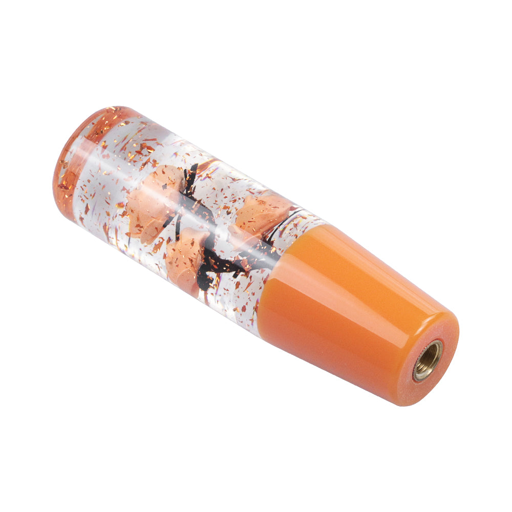 Brand New Universal 150mm Sakura Orange Glitter Rose Flowers Manual Car Gear Stick Shift Knob M8 M10 M12