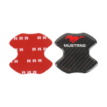 Load image into Gallery viewer, BRAND NEW UNIVERSAL 2PCS MUSTANG REAL CARBON FIBER ANTI-SCRATCH DOOR HANDLE PROTECTOR