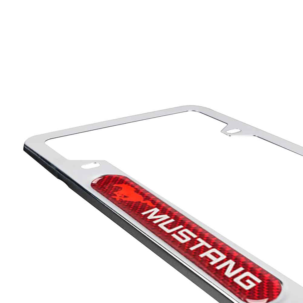 Brand New Universal 1PCS Ford Mustang Chrome Metal License Plate Frame