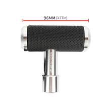 Load image into Gallery viewer, Brand New Universal MUGEN SILVER Aircraft Joystick Aluminum Leather Car Gear Shift Knob Shifter Lever Head M8 M10 M12