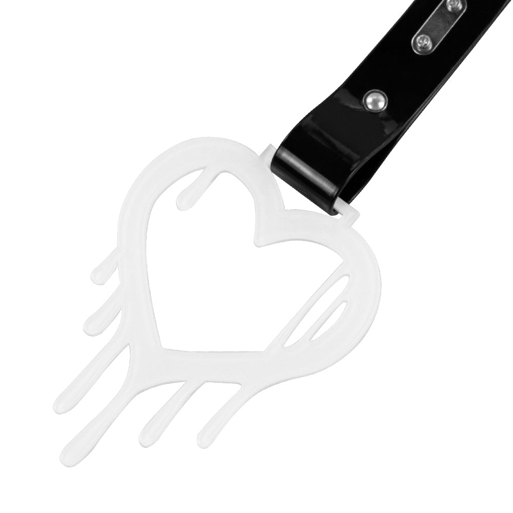 Brand New Drip Heart White JDM TSURIKAWA Ring Subway Train Bus Handle Black Strap Charm Drift