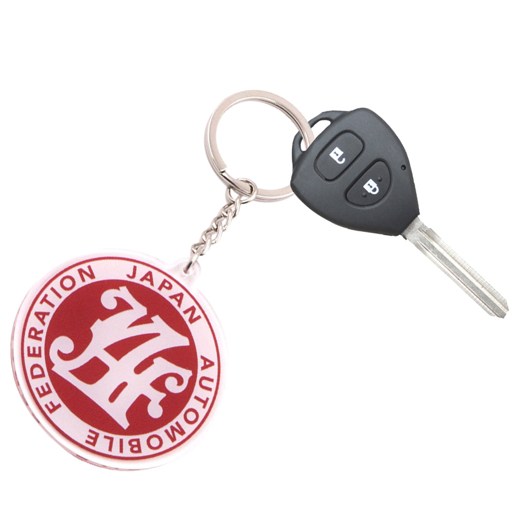 BRAND NEW RED JAF JAPAN AUTOMOBILE FEDERATION KEYCHAIN JDM Racing Car Styling Keychain Drift Key Phone Holder