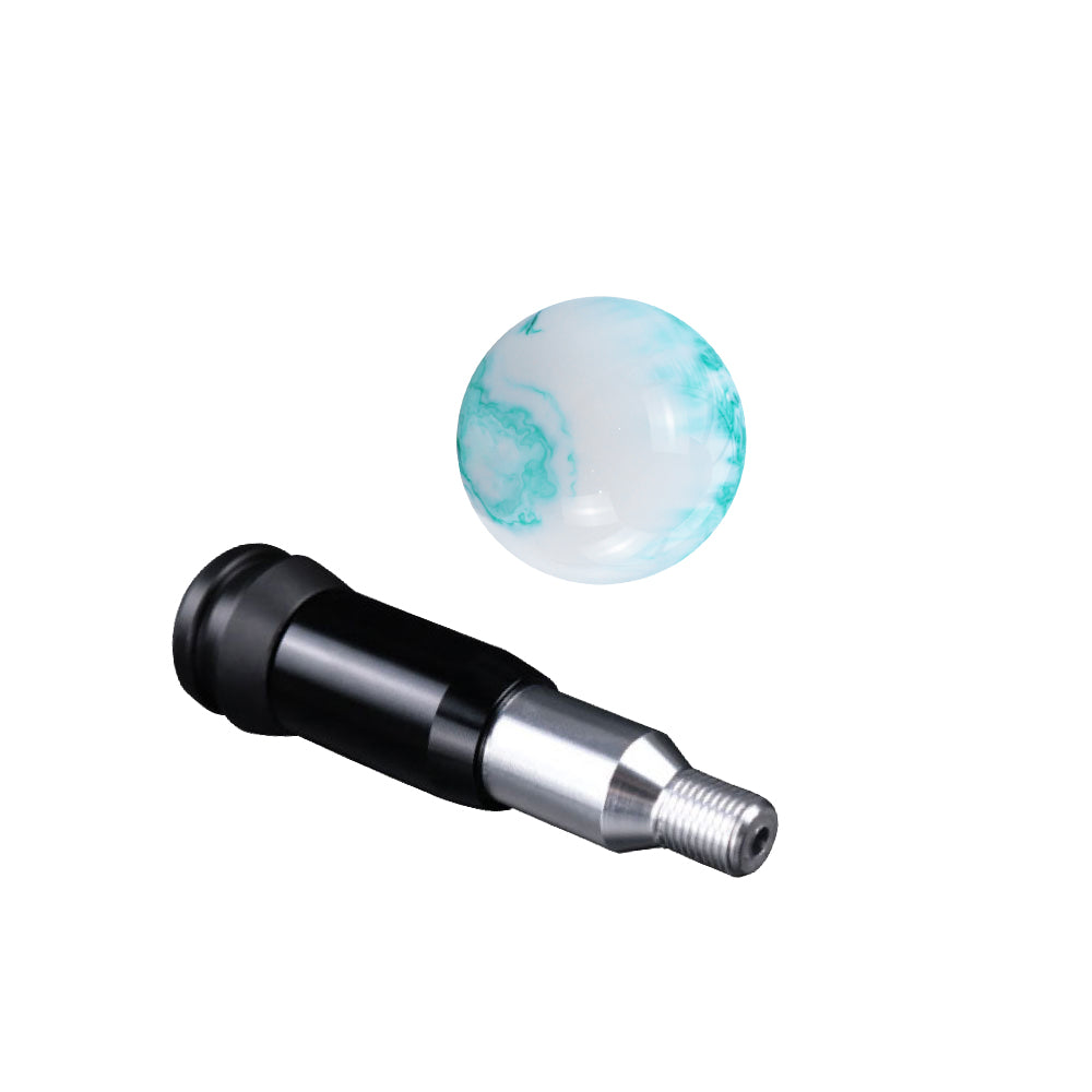 Brand New Universal Mix Pearl White/Teal Round Ball Shift Knob Automatic Car Gear Shifter