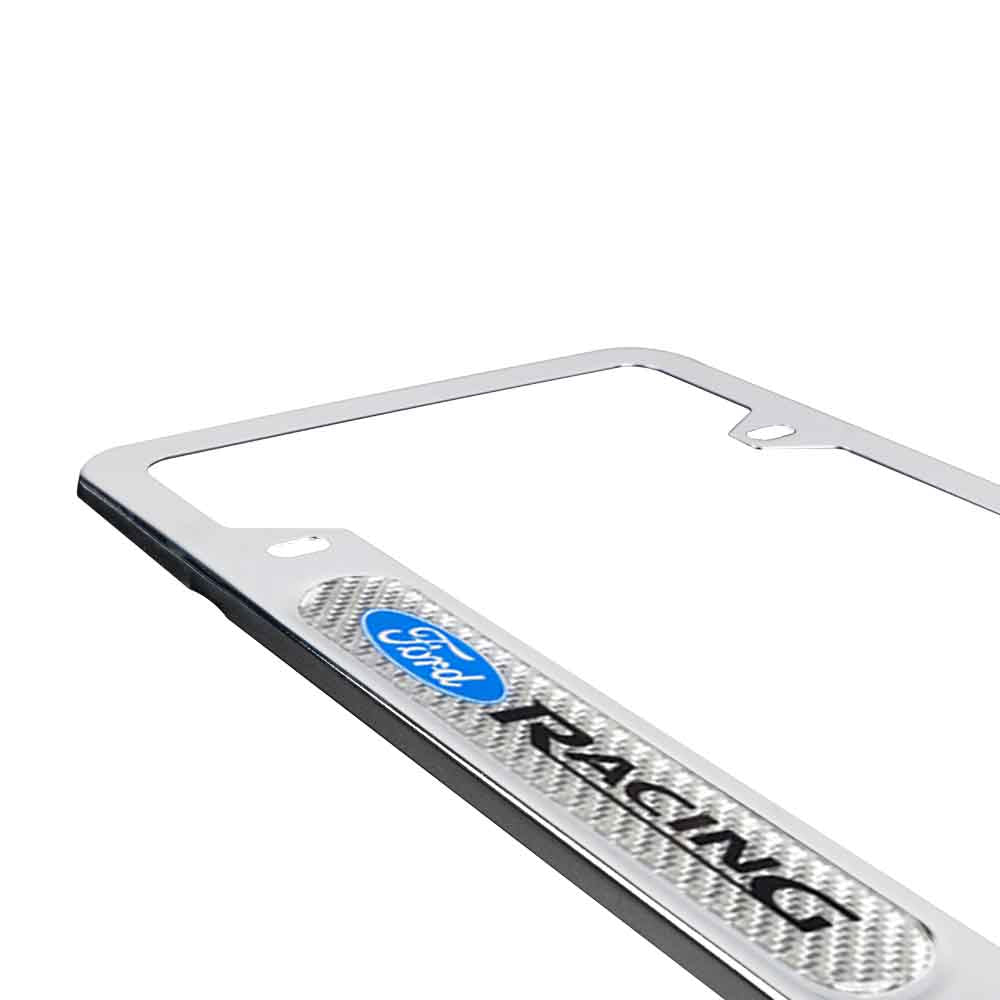 Brand New Universal 1PCS Ford Racing Chrome Metal License Plate Frame