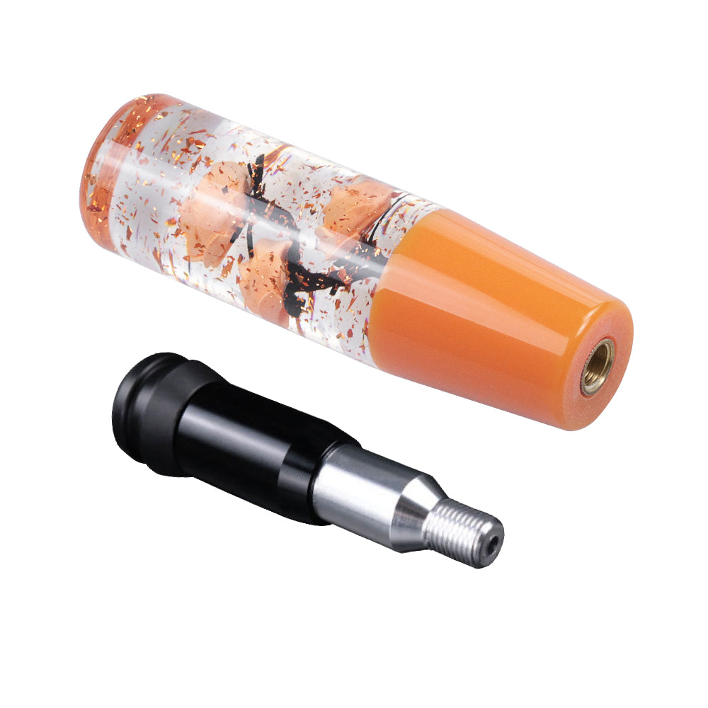 Brand New Glitter Orange Rose Flower Stick Shift Knob Automatic Gear Shifter