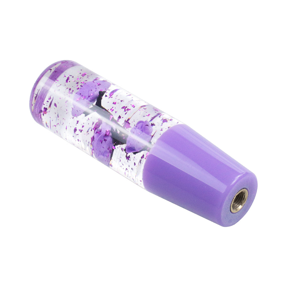 Brand New Universal 150mm Sakura Purple Glitter Rose Flowers Manual Car Gear Stick Shift Knob M8 M10 M12