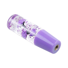 Load image into Gallery viewer, Brand New Universal 150mm Sakura Purple Glitter Rose Flowers Manual Car Gear Stick Shift Knob M8 M10 M12