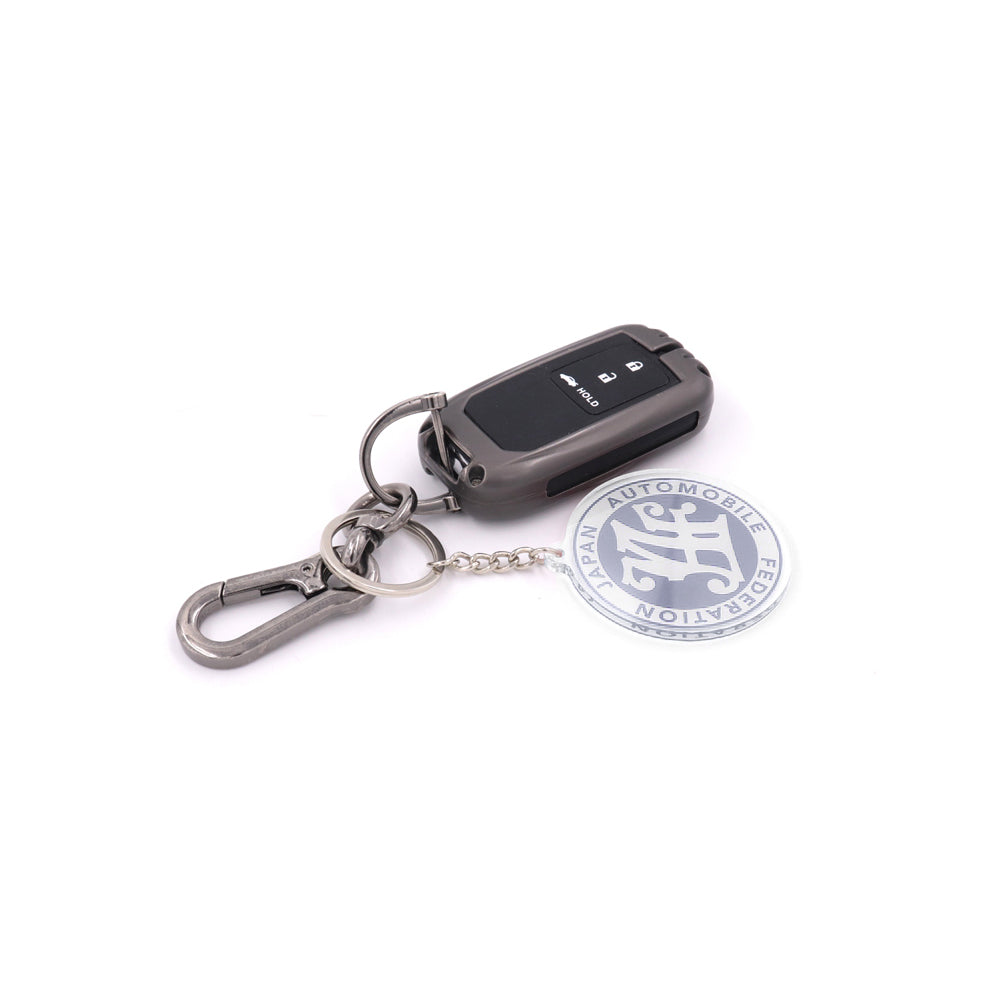 BRAND NEW GRAY JAF JAPAN AUTOMOBILE FEDERATION KEYCHAIN JDM Racing Car Styling Keychain Drift Key Phone Holder