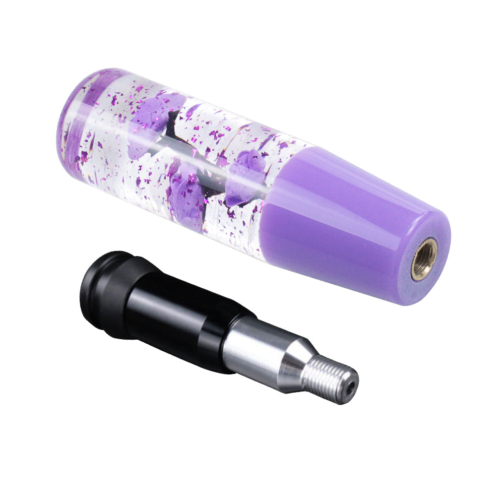 Brand New Glitter Purple Rose Flower Stick Shift Knob Automatic Gear Shifter