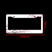 Load image into Gallery viewer, Brand New Universal 1PCS Sakura JDM Flower ABS Plastic White License Plate Frame