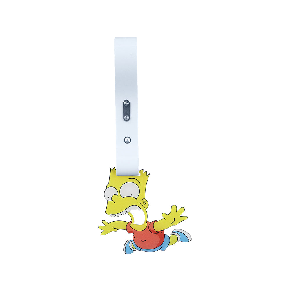 Brand New Bart Simpsons JDM TSURIKAWA Ring Subway Train Bus Handle White Strap Charm Drift