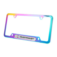 Load image into Gallery viewer, Brand New Universal 1PCS MUSTANG GT Neo Chrome Metal License Plate Frame