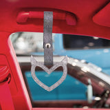 Brand New Devil Demon Heart Silver Glitter JDM TSURIKAWA Ring Subway Train Bus Handle Strap Charm Drift