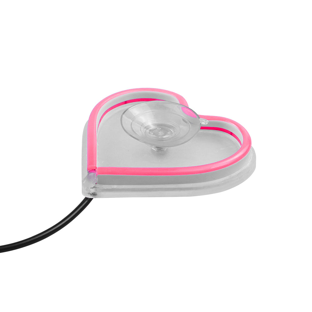 BRAND NEW UNIVERSAL LOVE HEART PINK LED Neon Flash Light Car Window Glow Electric Remote Control Lamp