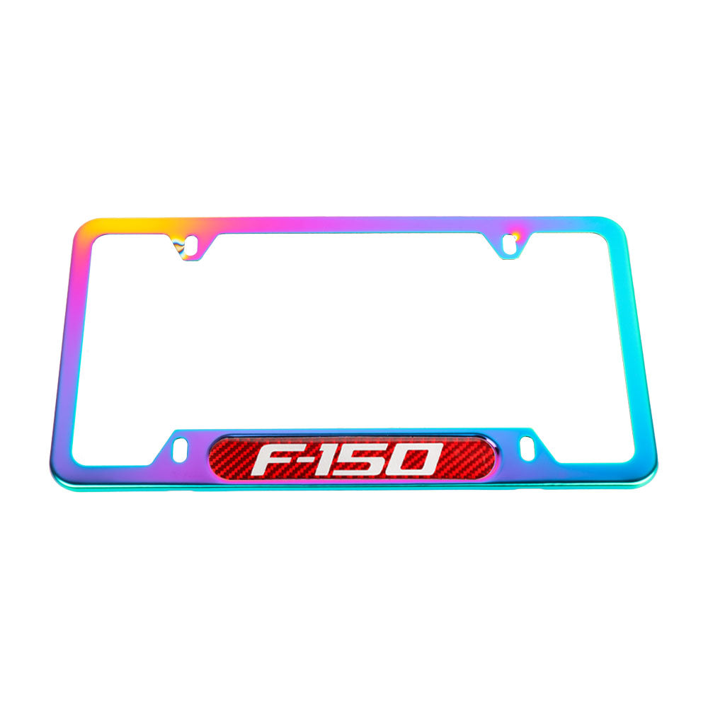 Brand New Universal 1PCS F-150 Neo Chrome Metal License Plate Frame