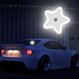 BRAND NEW UNIVERSAL STAR SHAPED WHITE LED Neon Flash Light Car Window Glow Electric Remote Control Lamp