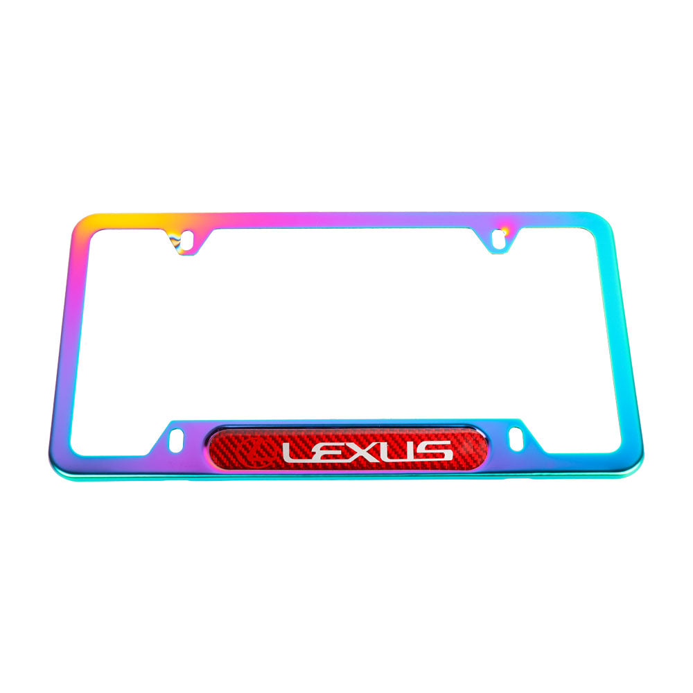 Brand New Universal 1PCS LEXUS Neo Chrome Metal License Plate Frame