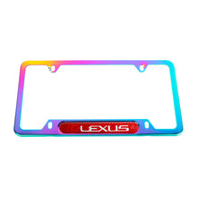 Load image into Gallery viewer, Brand New Universal 1PCS LEXUS Neo Chrome Metal License Plate Frame